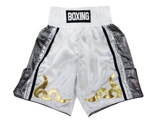 Short boxe anglaise Personnalisé : KNBSH-030-Blanc